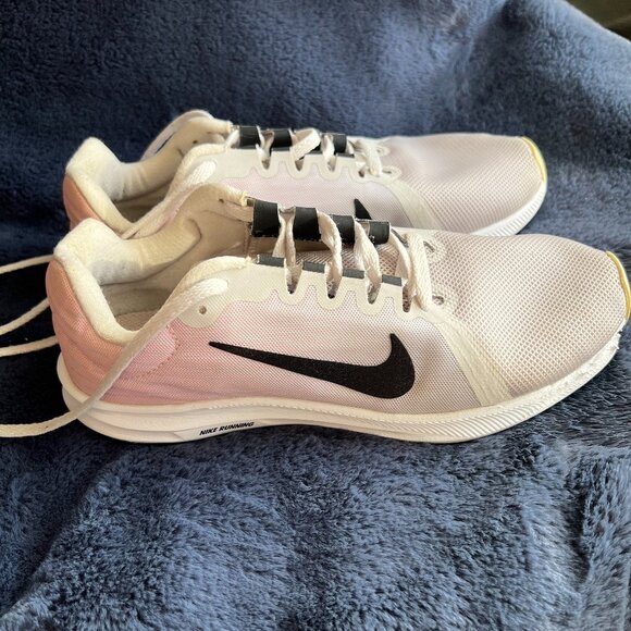Nike Womens Downshifter 8/Vast Grey/Black/Pink Foam/ Size 8- Womens Running Shoe - Picture 5 of 14